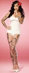 kat von d leg pic of tattoo